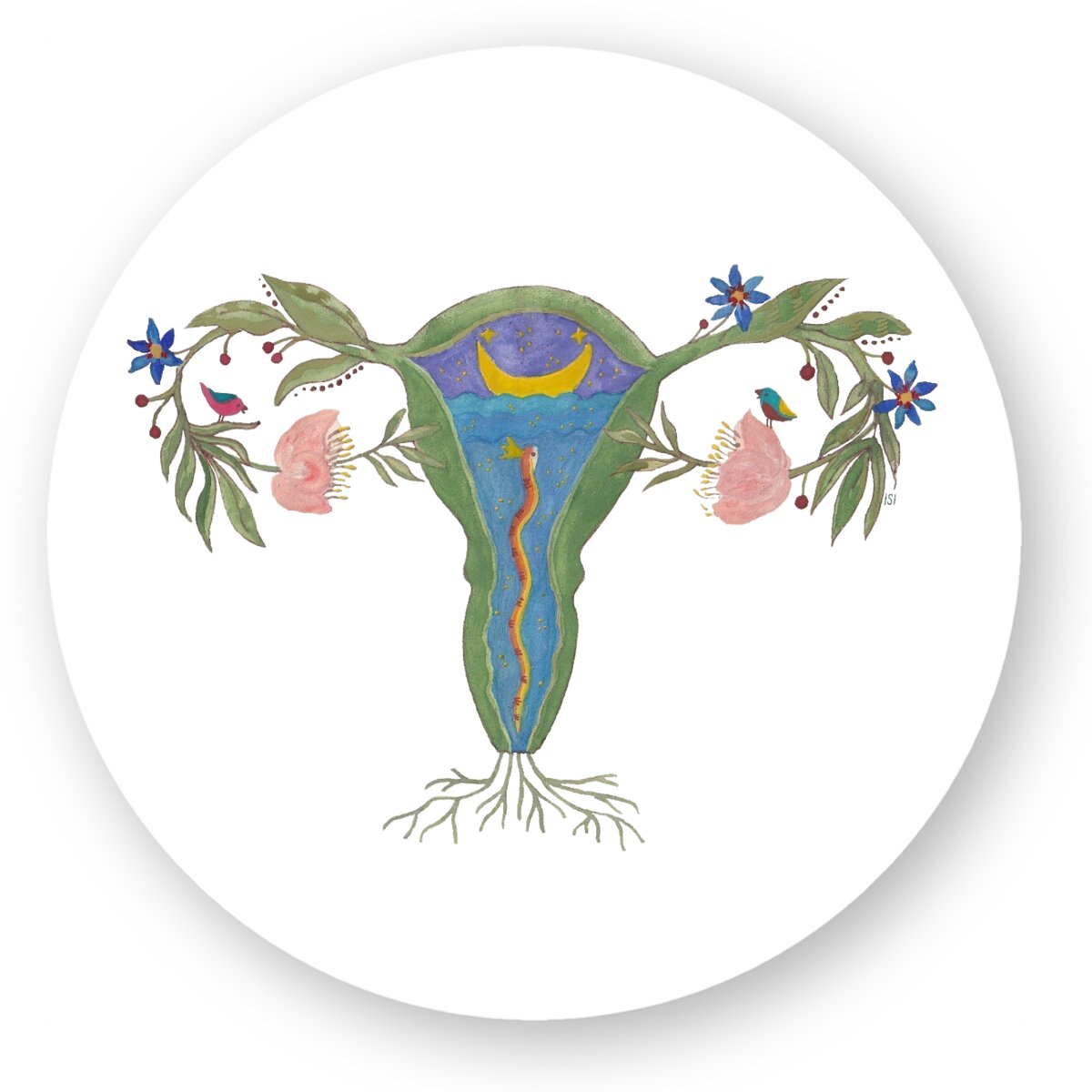 Image front Uterus Circle Sticker