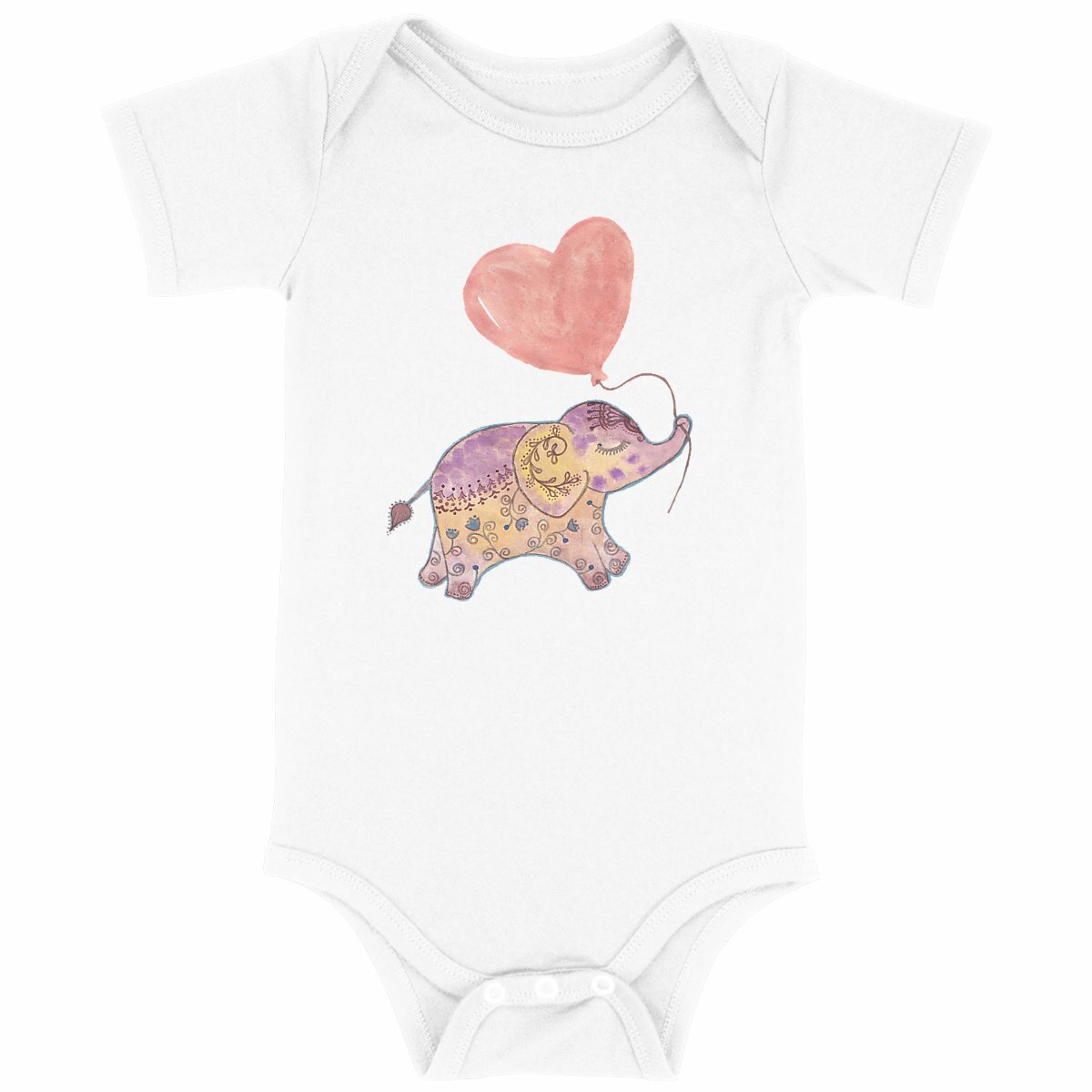 Image back Elephant Baby Bodysuit