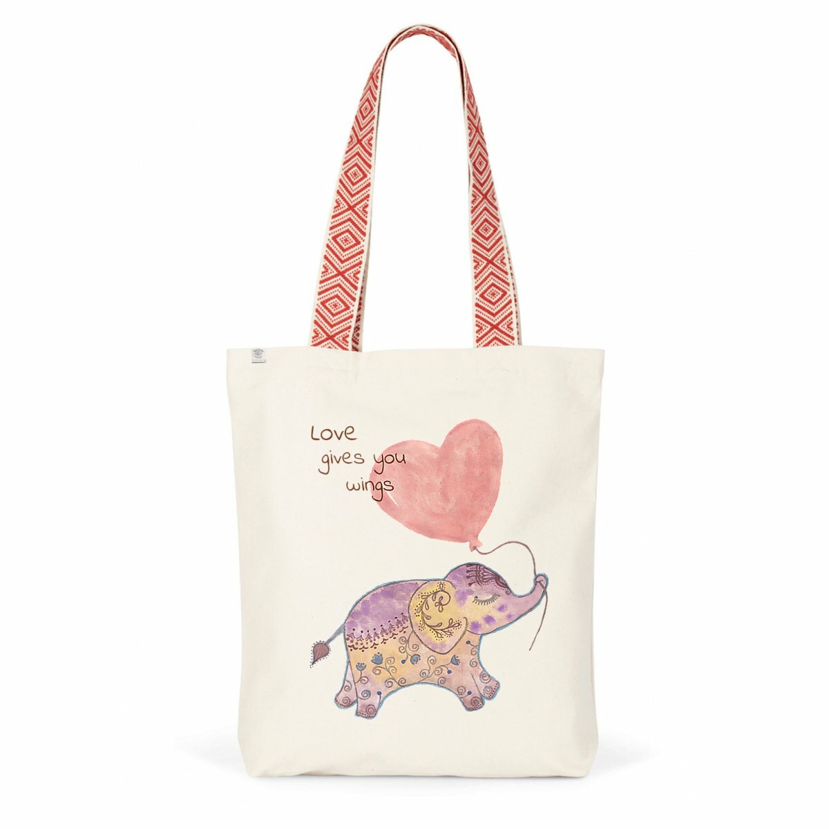 Image back Elephant Ethnic Tote Bag