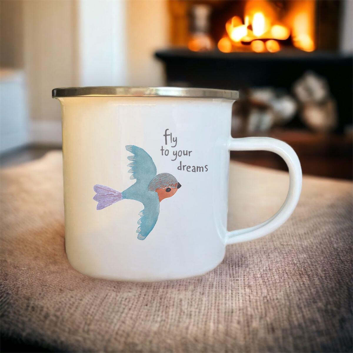 Image front Fly Bird Enamel mug