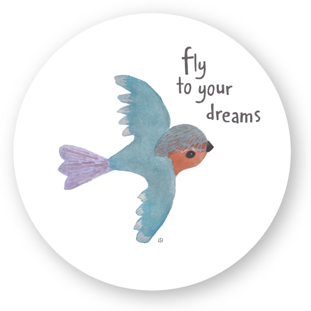 Image front FLY Bird Circle Sticker