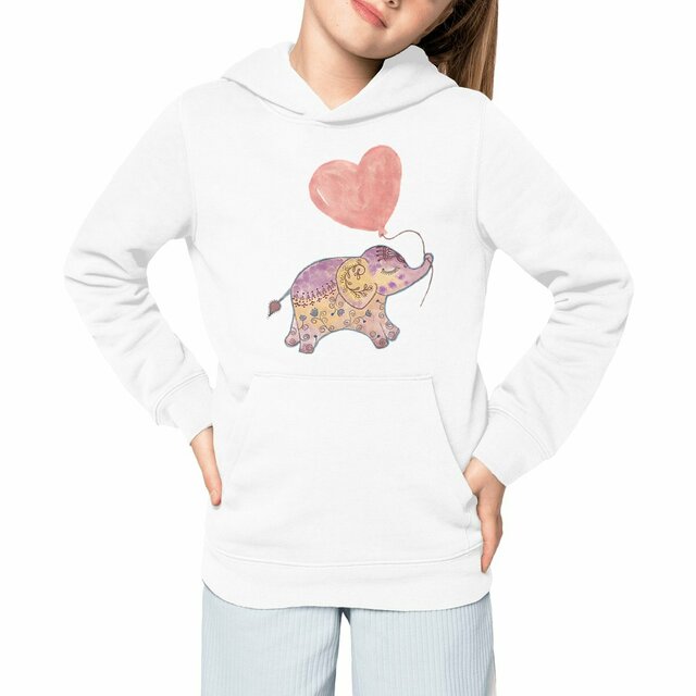 Image front Kids lightweight Elephant hoodie