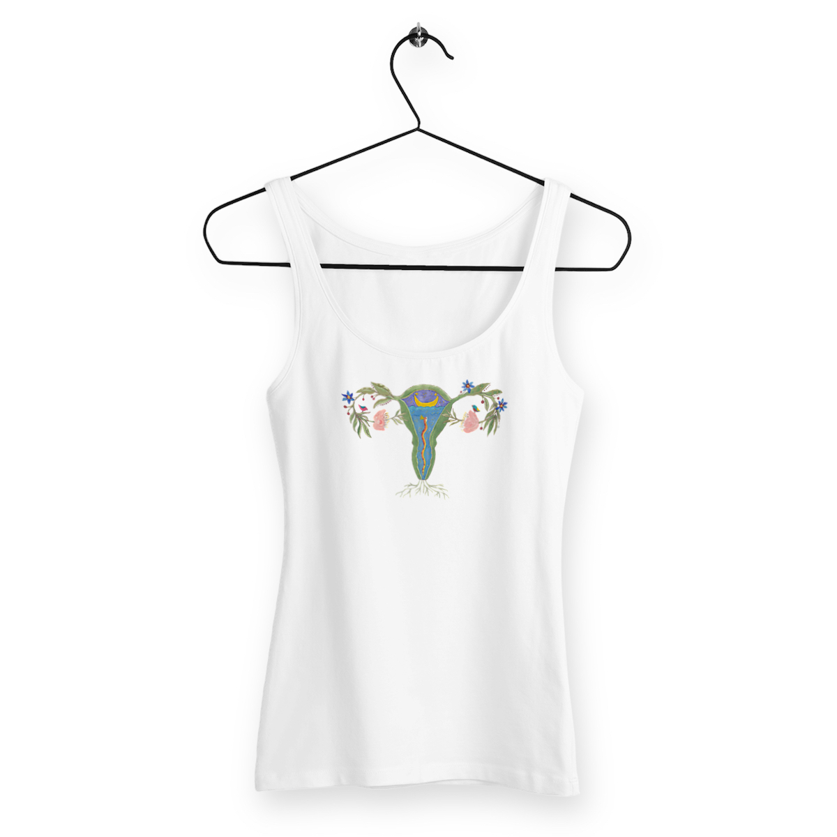 Image front Uterus slim fit Tank Top