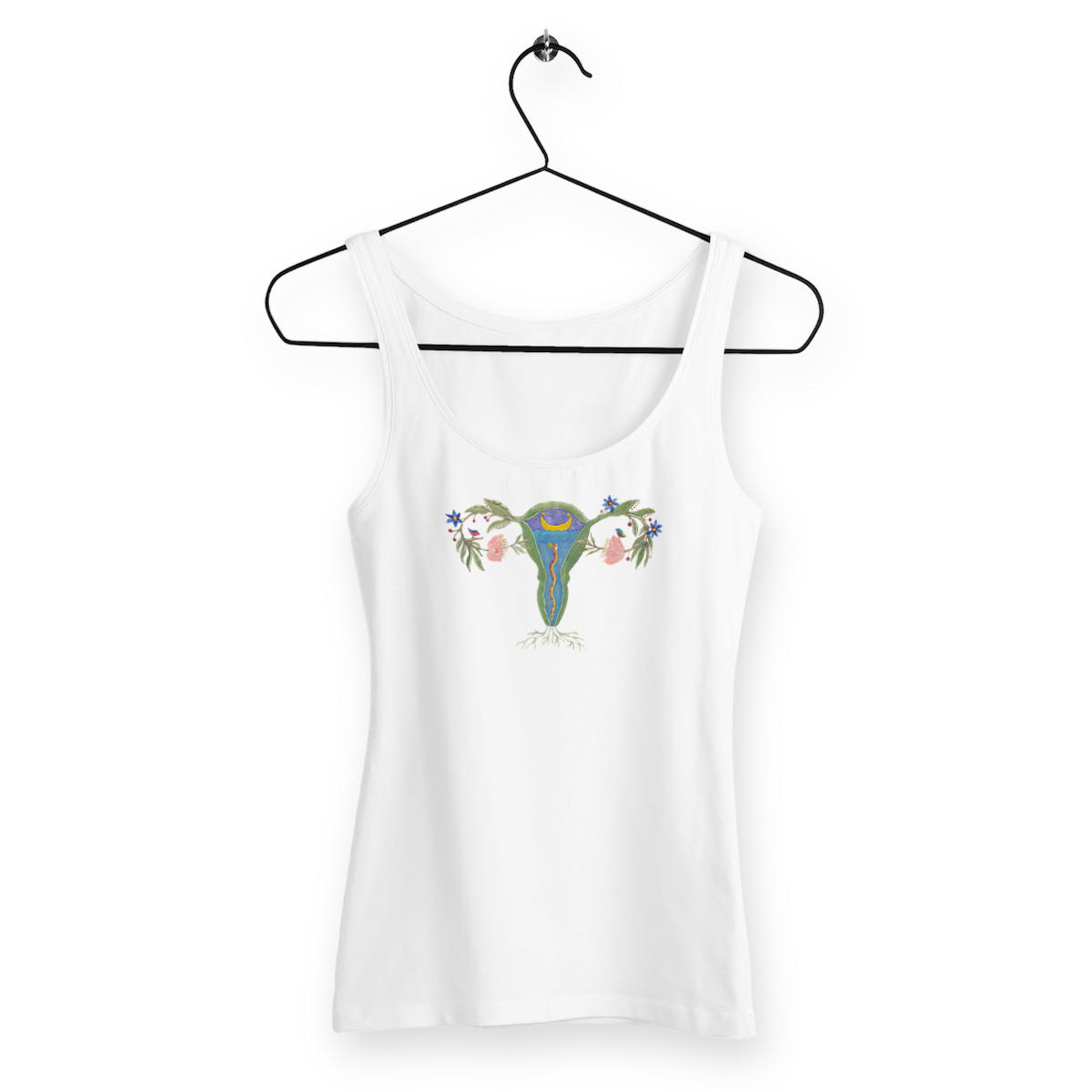 Image front Uterus slim fit Tank Top