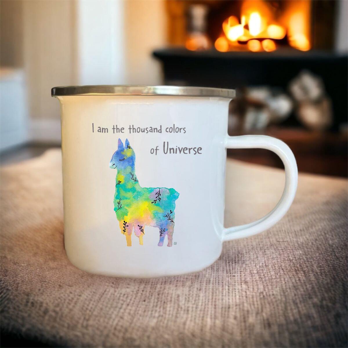 Image front LAMA Enamel mug