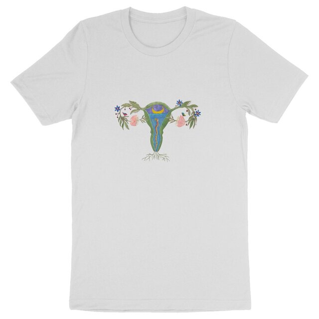 Image back Heavyweight Unisex Uterus t-shirt