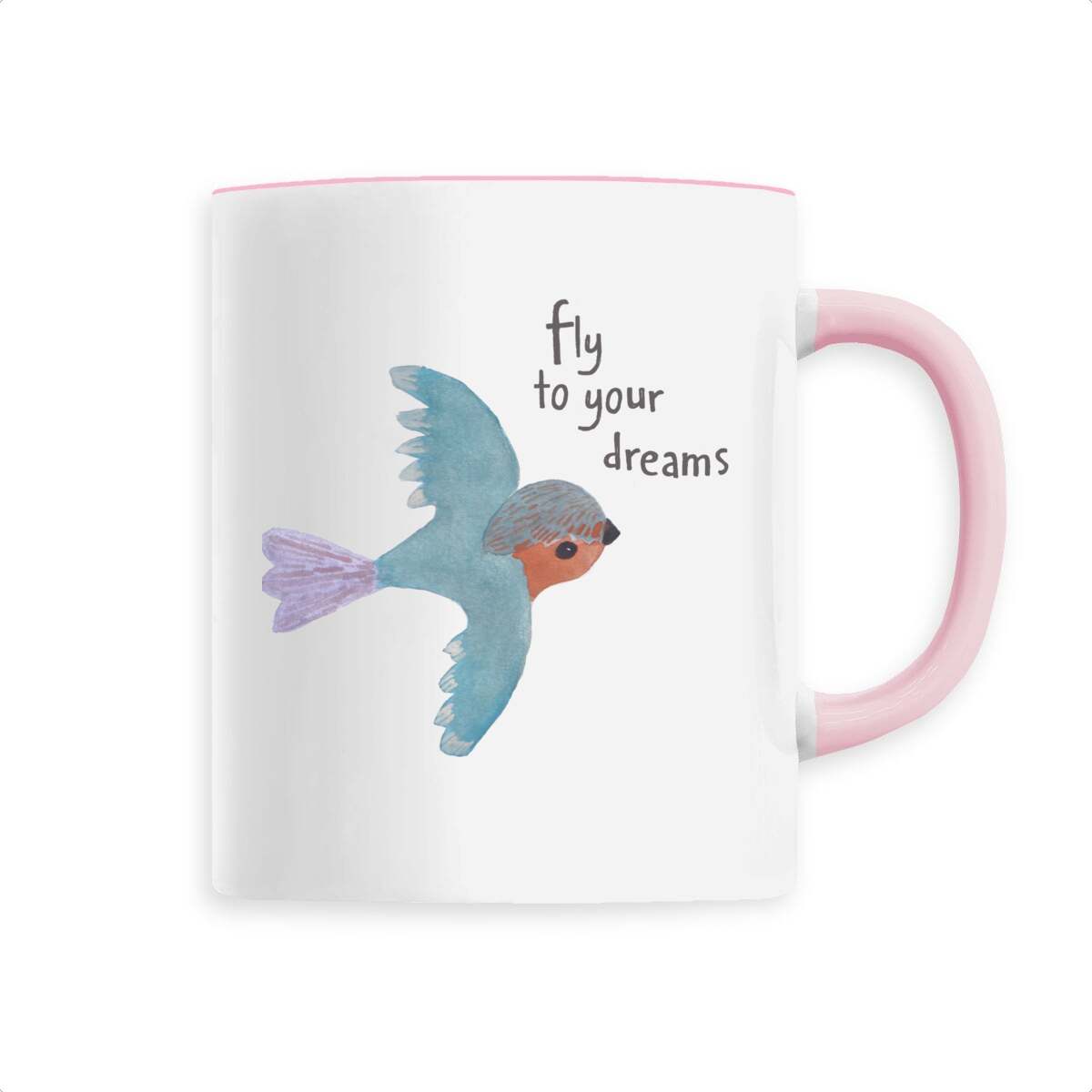 Image front Fly to your dreams Ceramic mug