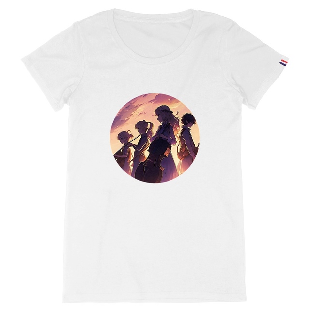 Image front T-shirt Women's Made in France Sunset