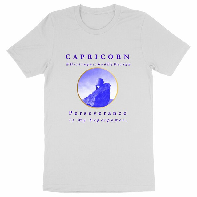 Image back ♑︎ Capricorn Perseverance Heavyweight Unisex Organic Cotton Premium Tee