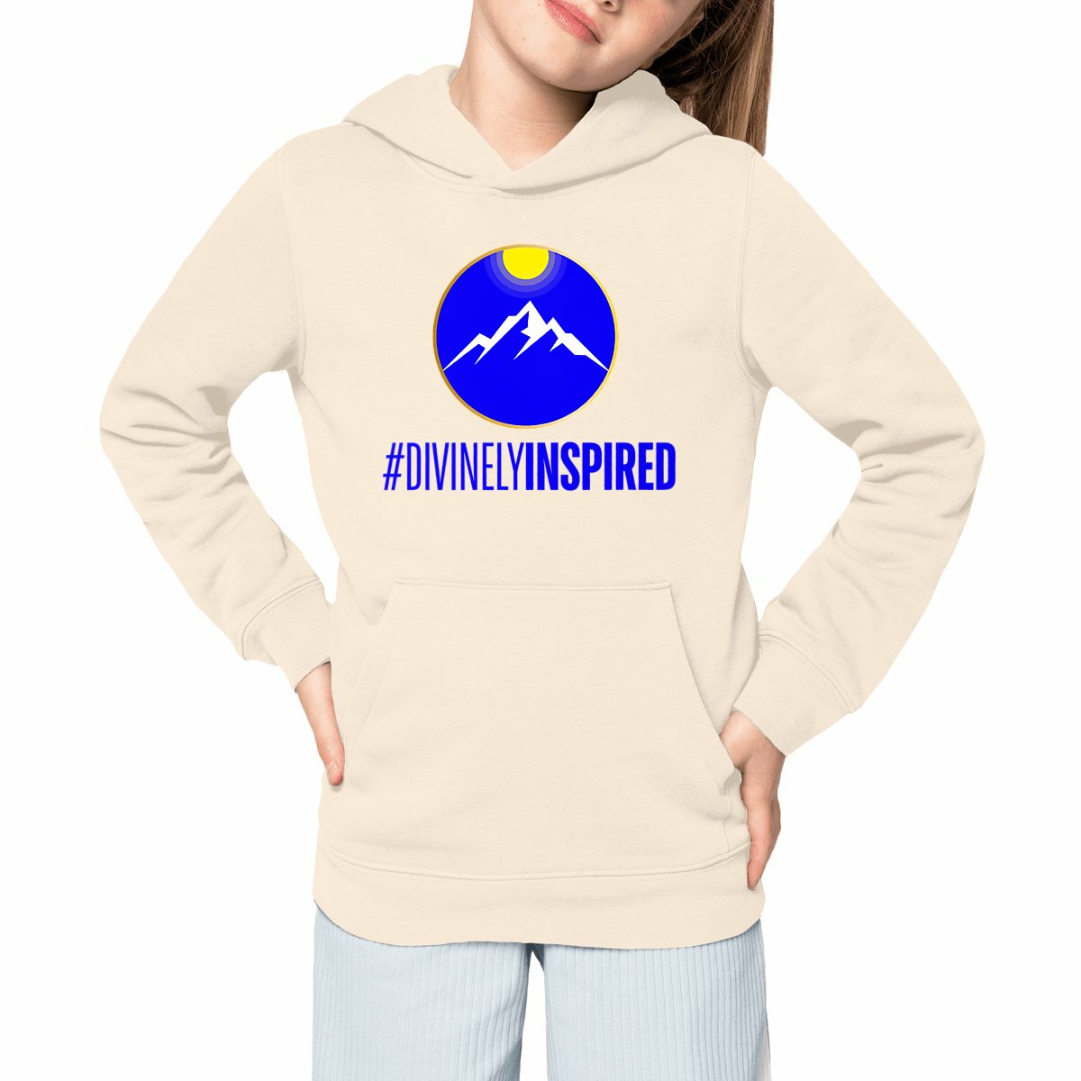 Image front #DivinelyInspired Kids Heavyweight Unisex Organic Cotton Premium Hoodie