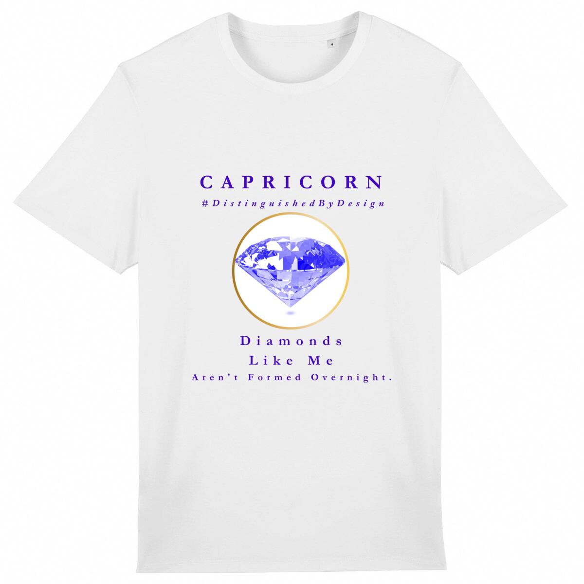 Image back ♑︎ Capricorn Diamonds Like Me Lightweight Unisex Organic Cotton Premium Tee