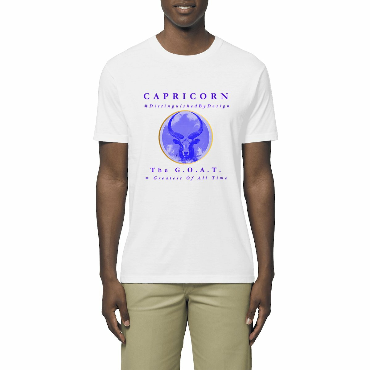 Image front ♑︎ Capricorn The G.O.A.T. Lightweight Unisex Organic Cotton Premium Tee