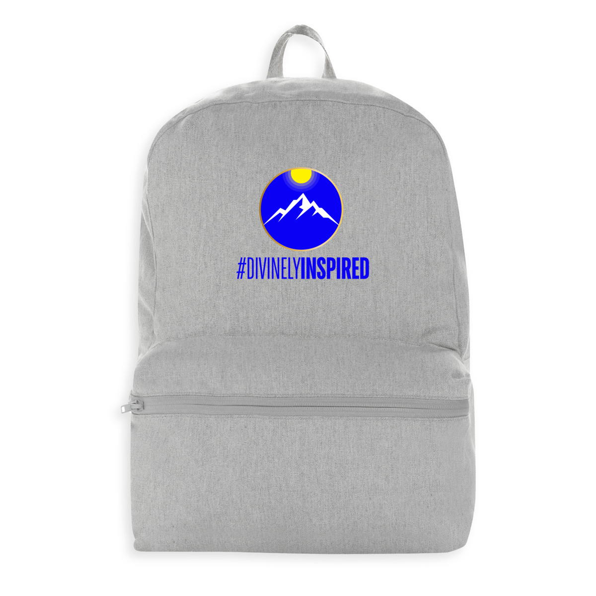 Image front #DivinelyInspired Recycled Cotton Backpack