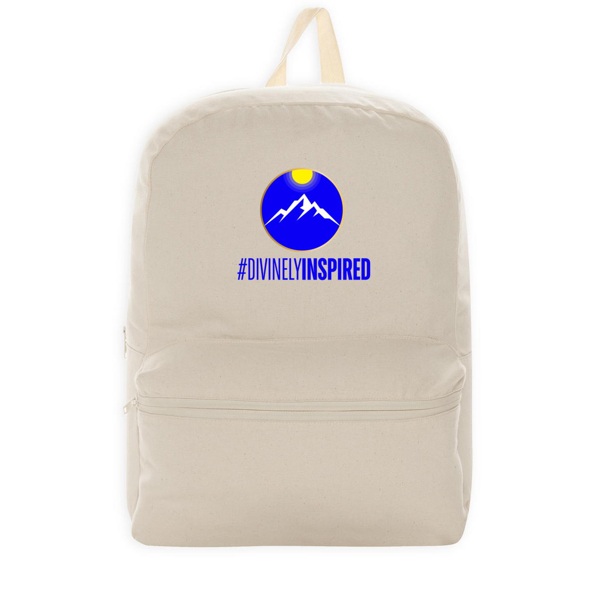 Image back #DivinelyInspired Recycled Cotton Backpack