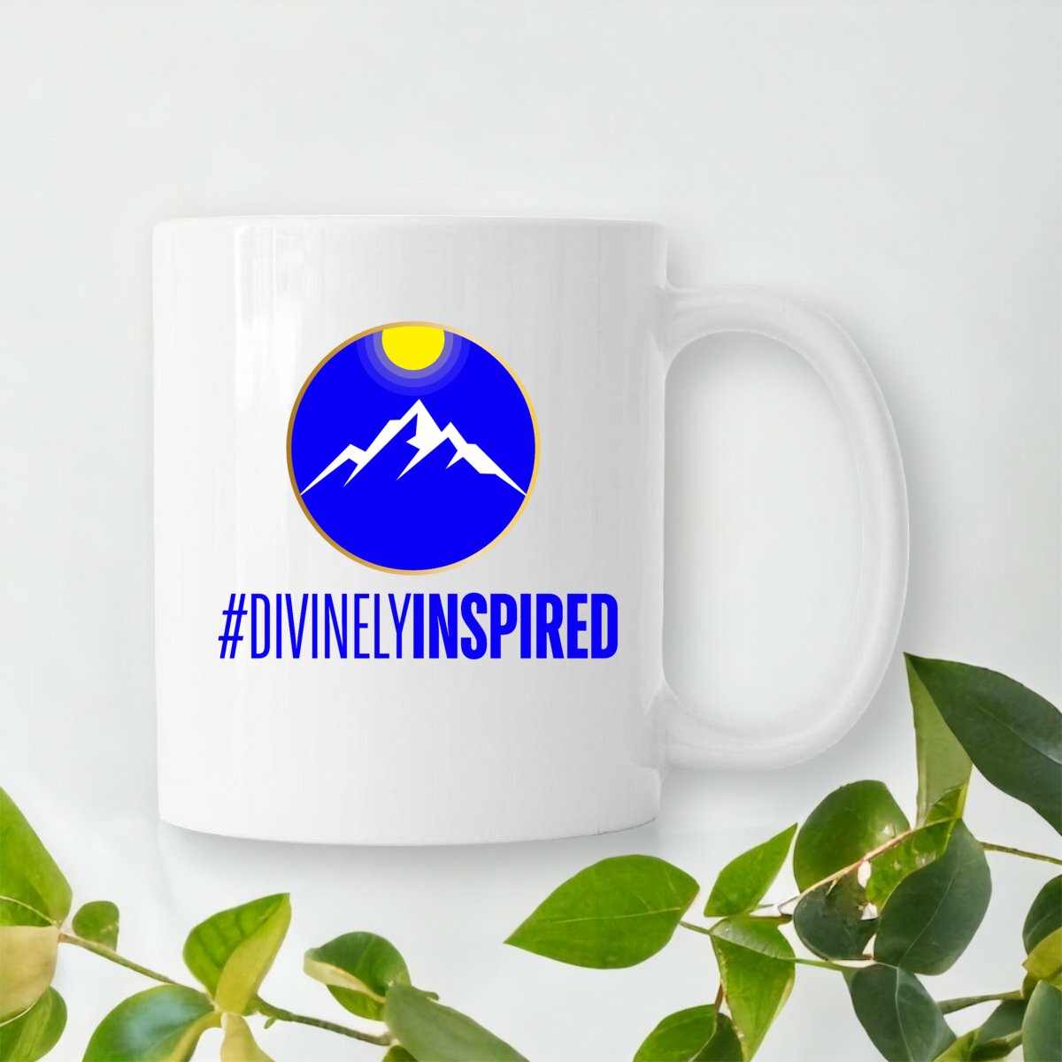 Image front #DivinelyInspired Ceramic Tea Mug