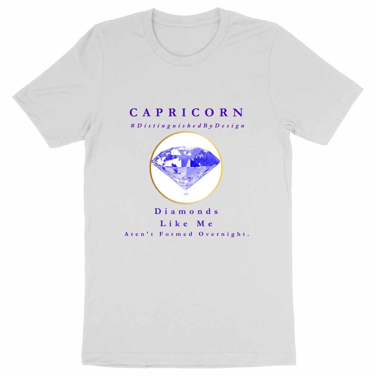 Image back ♑︎ Capricorn Diamonds Like Me Heavyweight Unisex Organic Cotton Premium Tee