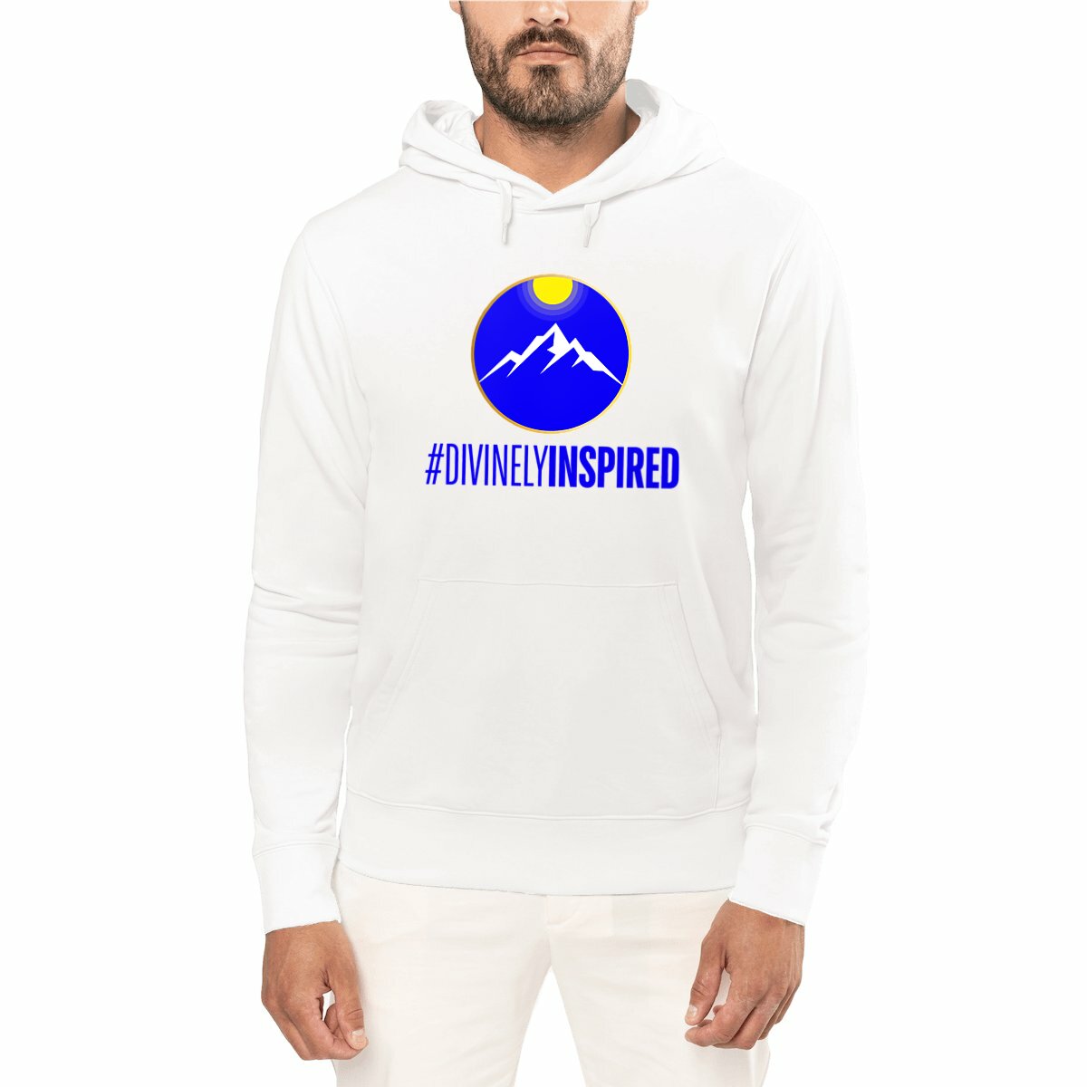 Image front #DivinelyInspired Lightweight Unisex Organic Cotton Premium Hoodie