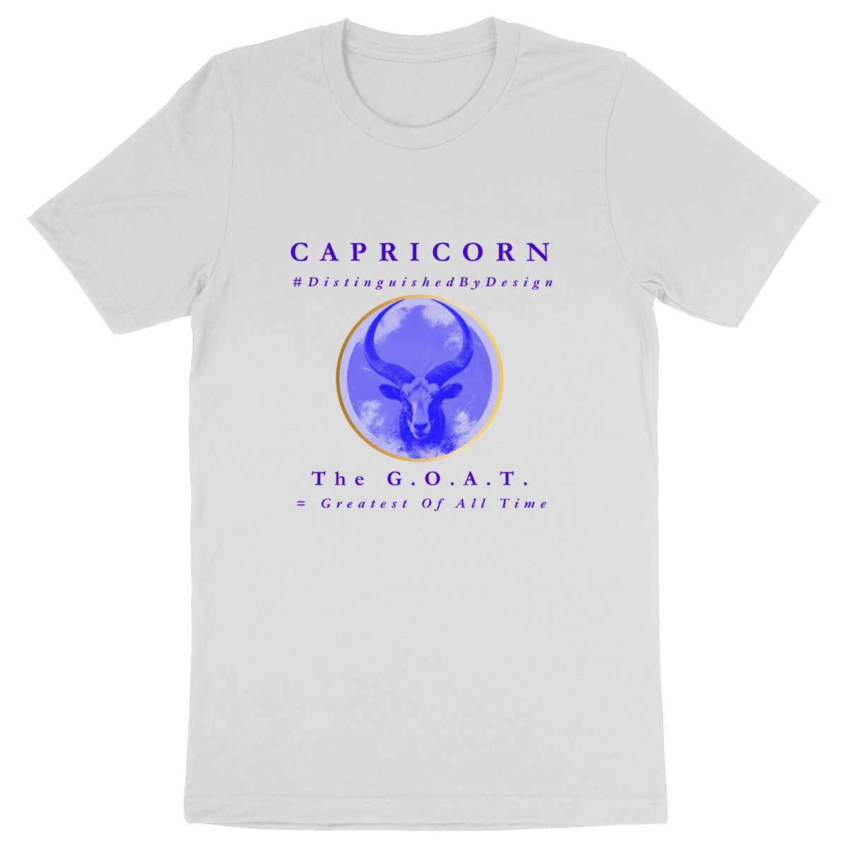 Image back ♑︎ Capricorn The G.O.A.T. Heavyweight Unisex Organic Cotton Premium Tee
