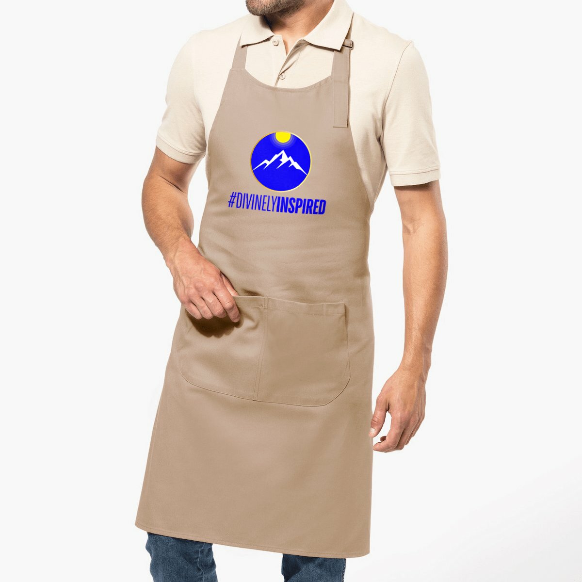 Image front #DivinelyInspired Organic Cotton Apron