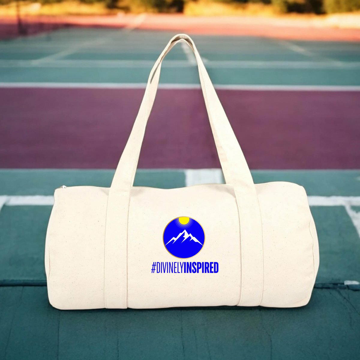 Image front #DivinelyInspired Organic Cotton Duffel Bag