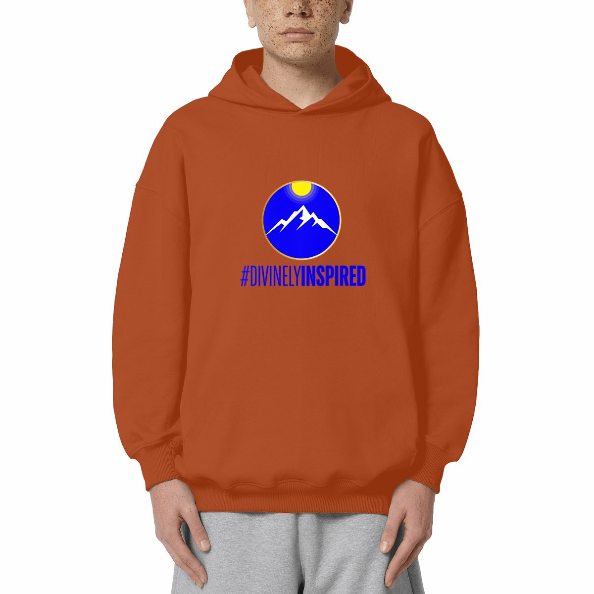 Image front #DivinelyInspired Oversized Unisex Organic Cotton Premium Hoodie