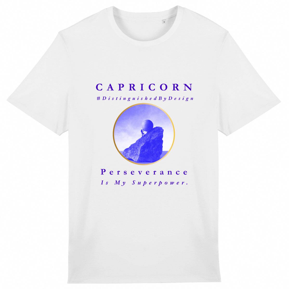 Image back ♑︎ Capricorn Perseverance Lightweight Unisex Organic Cotton Premium Tee