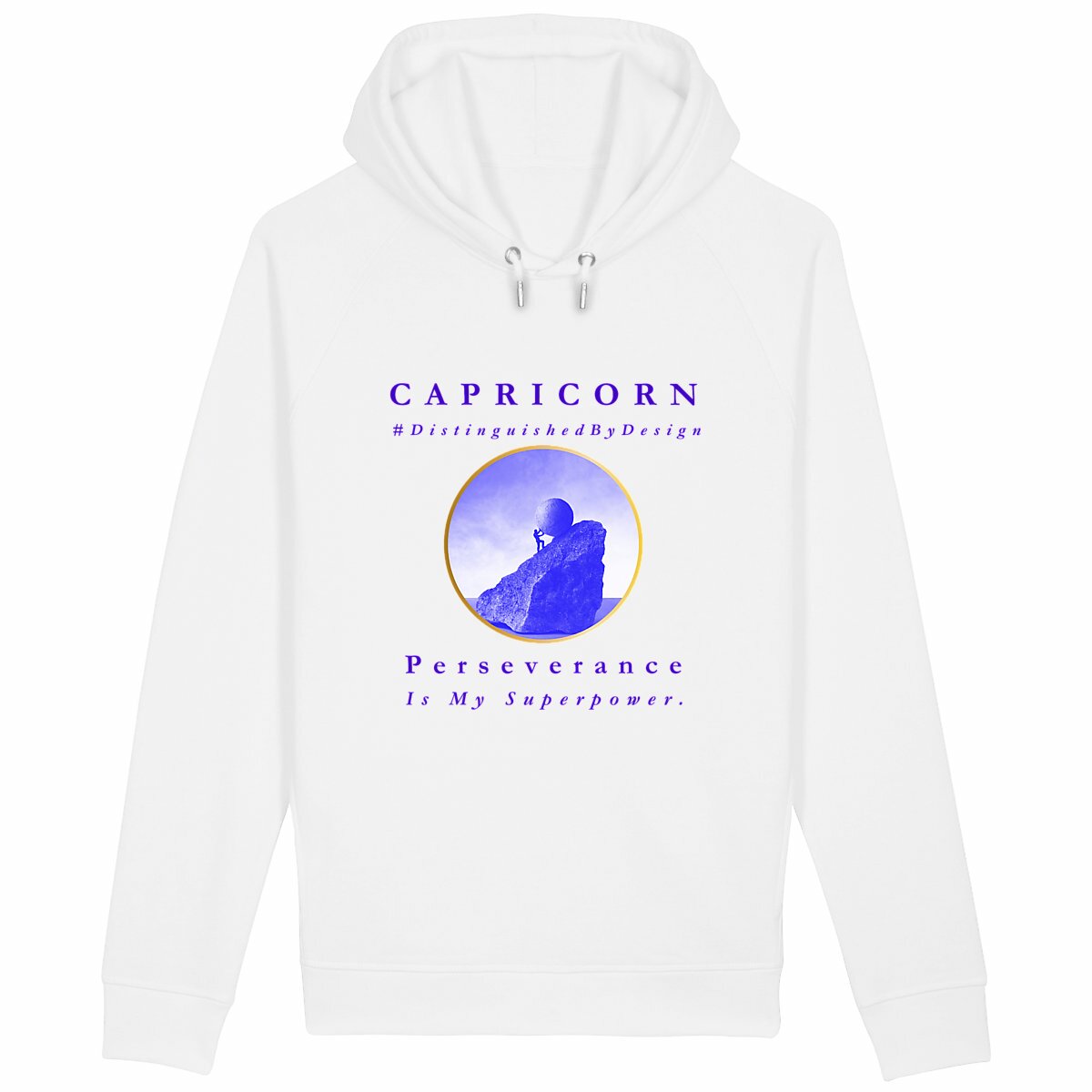 Image back ♑︎ Capricorn Perseverance Unisex Organic Cotton Premium Side Pocket Hoodie