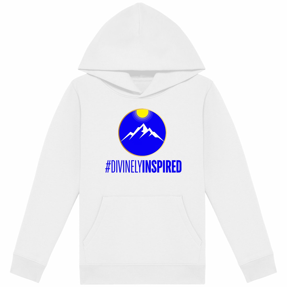 Image back #DivinelyInspired Kids Lightweight Unisex Organic Cotton Premium Hoodie