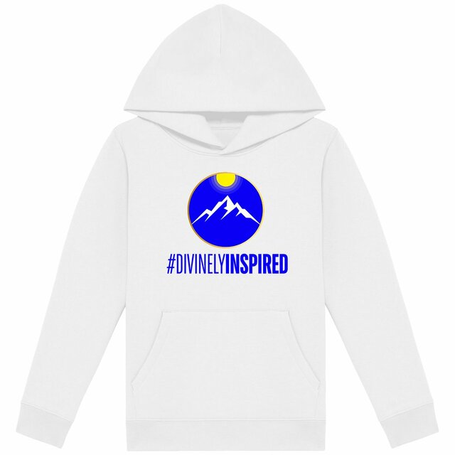 Image back #DivinelyInspired Kids Lightweight Unisex Organic Cotton Premium Hoodie