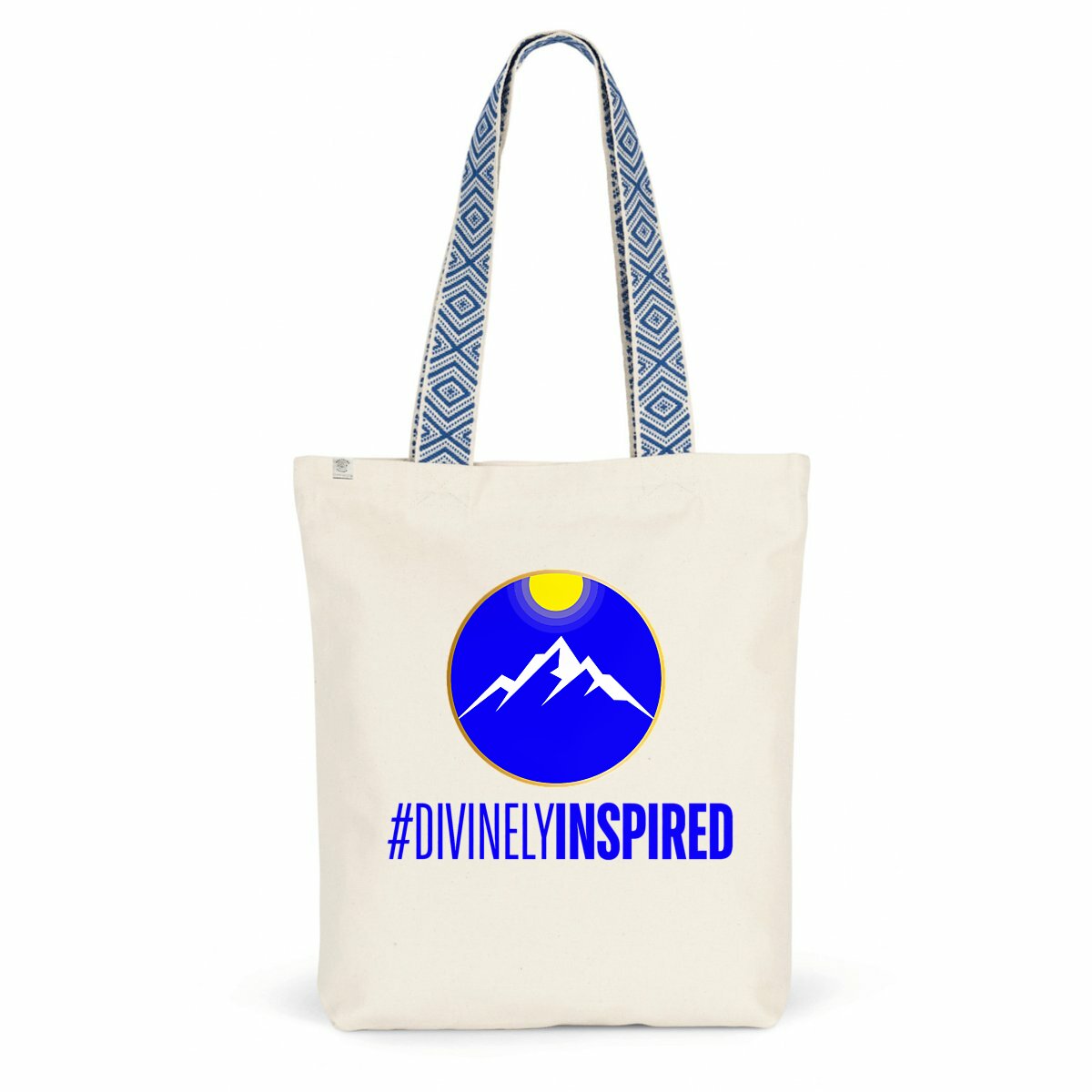 Image back #DivinelyInspired Recycled Cotton Ethnic Totebag