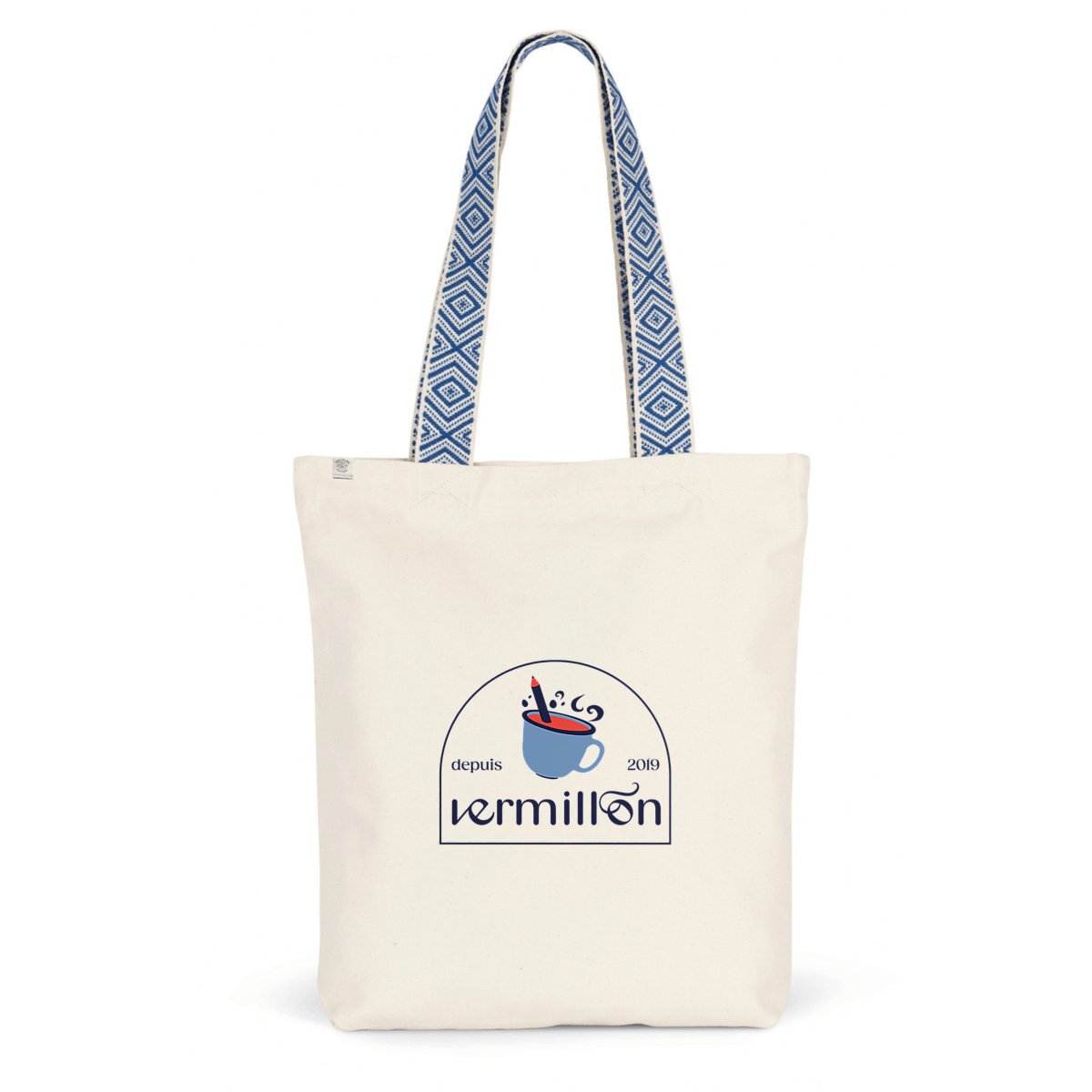 Image back Totebag Vermillon Bleu