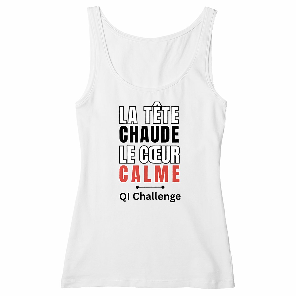 Débardeur Femme Cintré “Tête chaude, cœur calme” – QI Challenge - Image