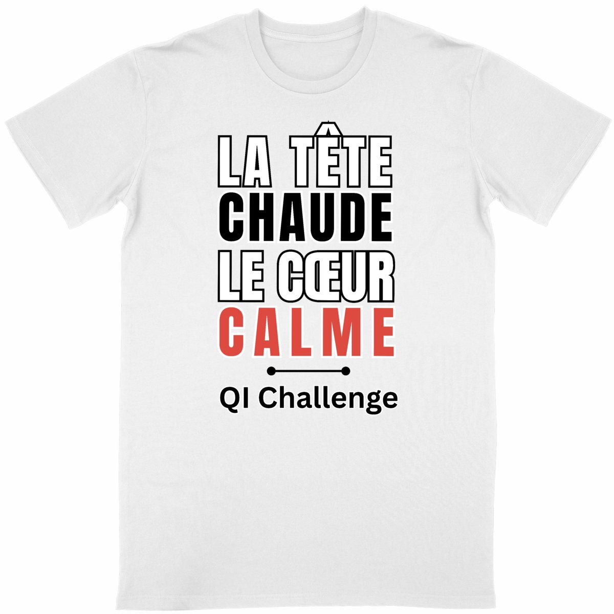 T-shirt Classique Unisexe “Tête chaude, cœur calme” – QI Challenge - Image
