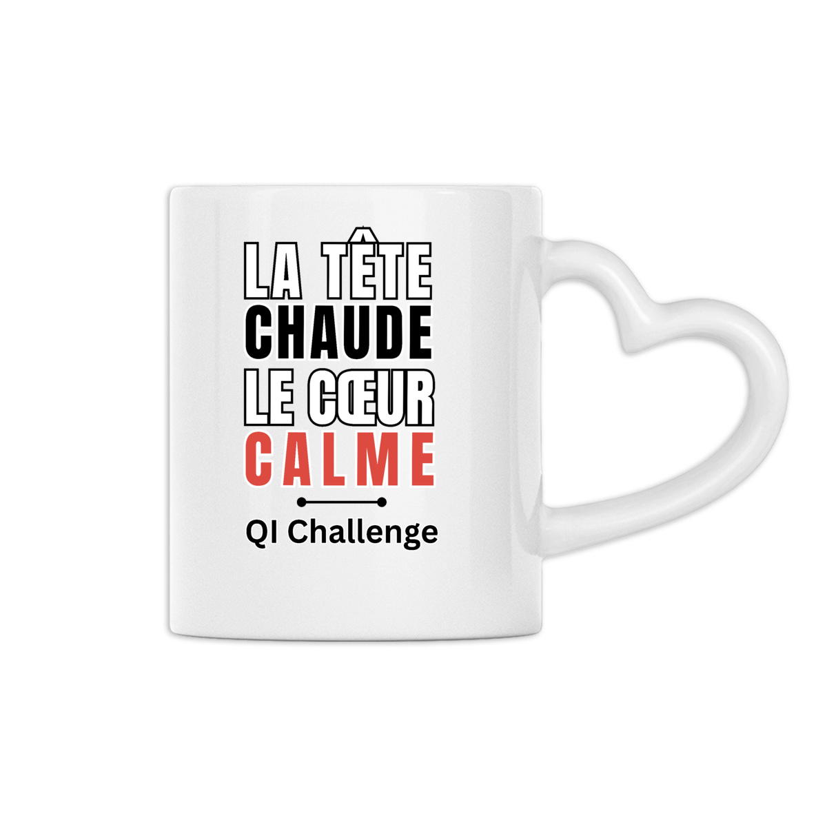 La tête chaude, le cœur calme – Mug citation inspirante - Image