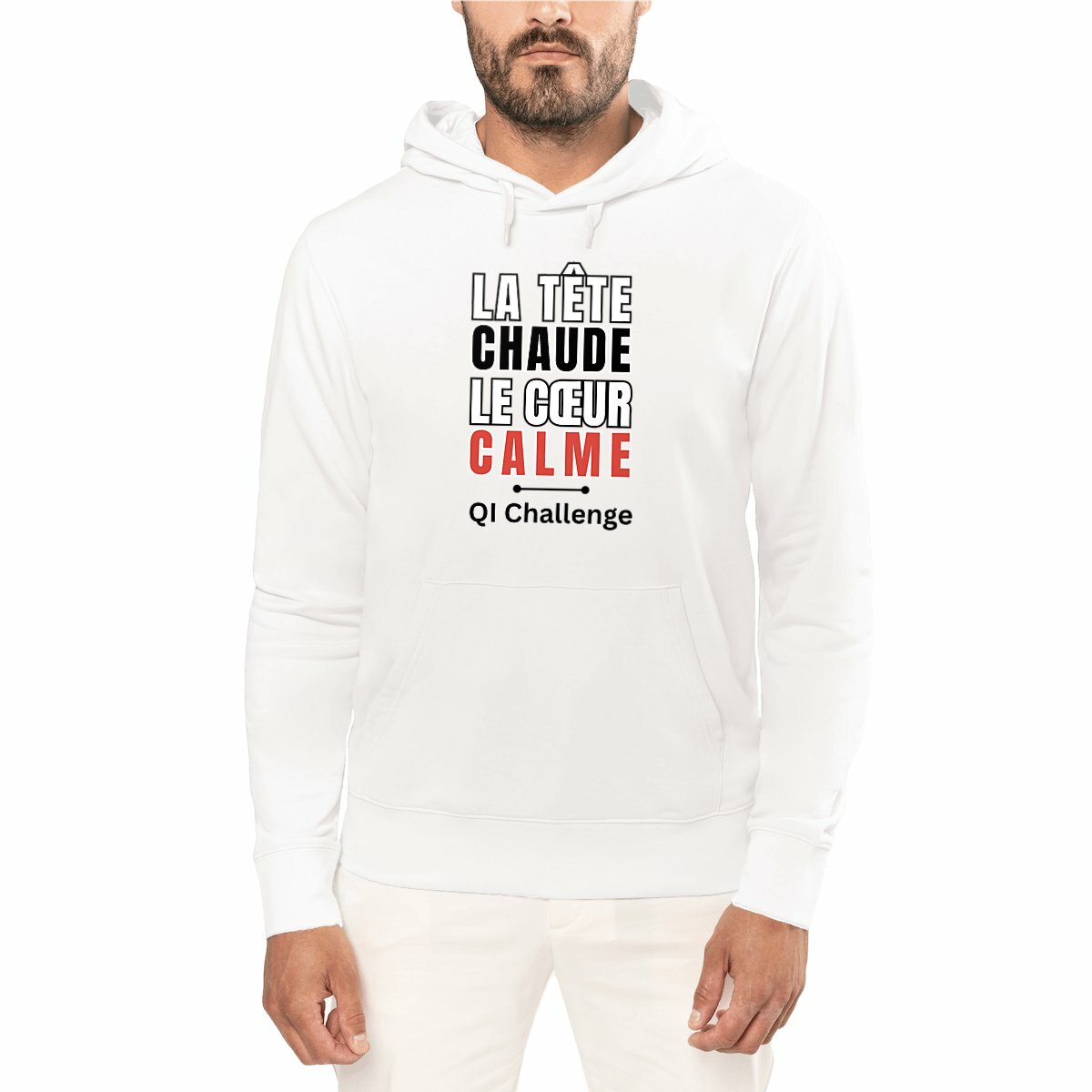 Sweat Léger Unisexe “Tête chaude, cœur calme” – QI Challenge