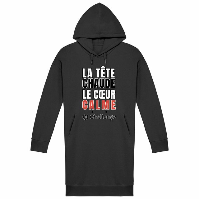 Robe Sweat “Tête chaude, cœur calme” – QI Challenge - Image