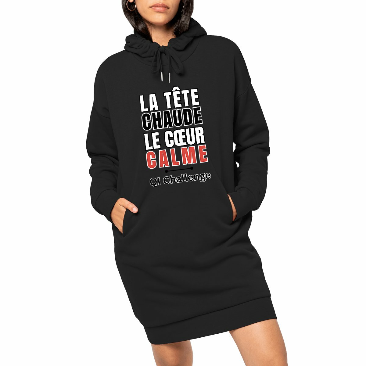Robe Sweat “Tête chaude, cœur calme” – QI Challenge