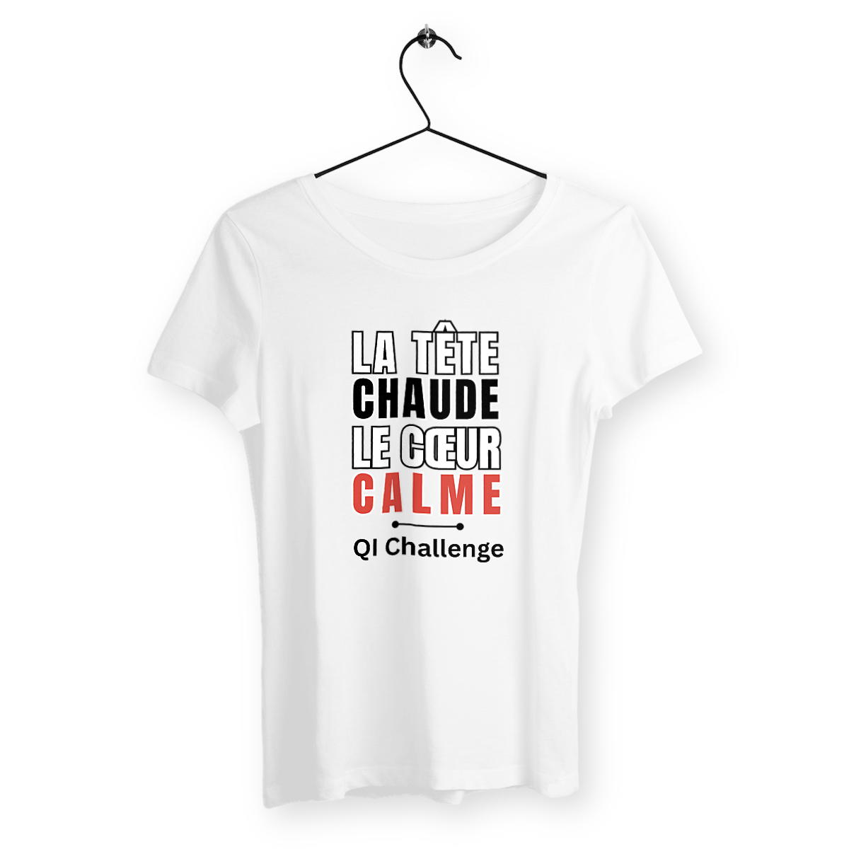 T-shirt Femme QI Challenge – “La tête chaude, le cœur calme” - Image