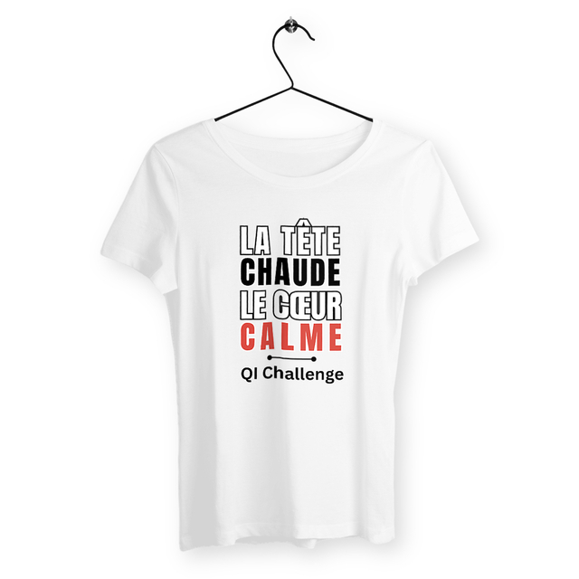 T-shirt Femme QI Challenge – “La tête chaude, le cœur calme” - Image