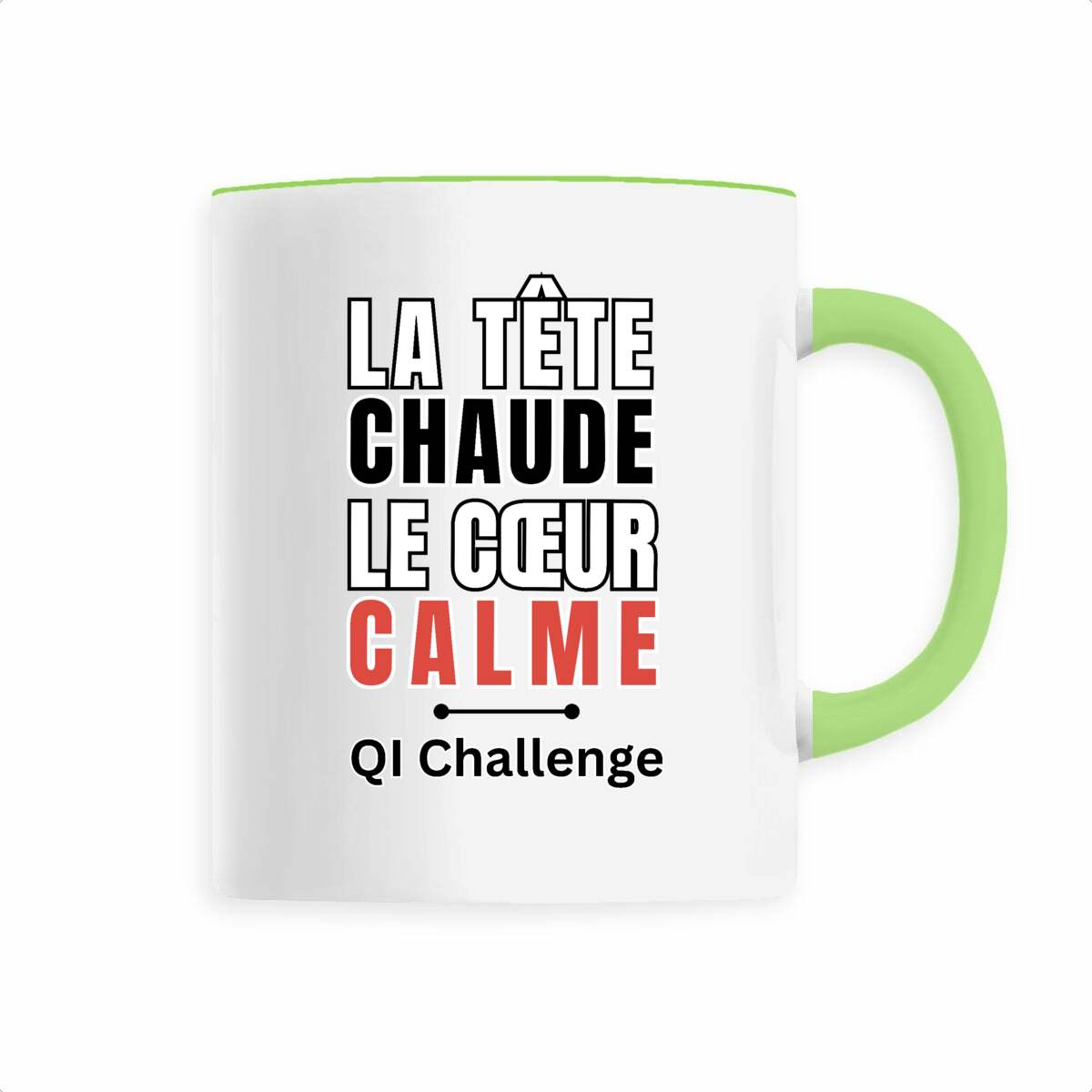 Mug QI Challenge – Cœur chaud, esprit calme ☕🔥🧠 - Image