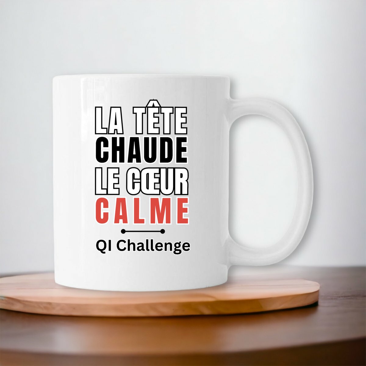 Mug QI Challenge – Cœur chaud, esprit calme ☕🔥🧠