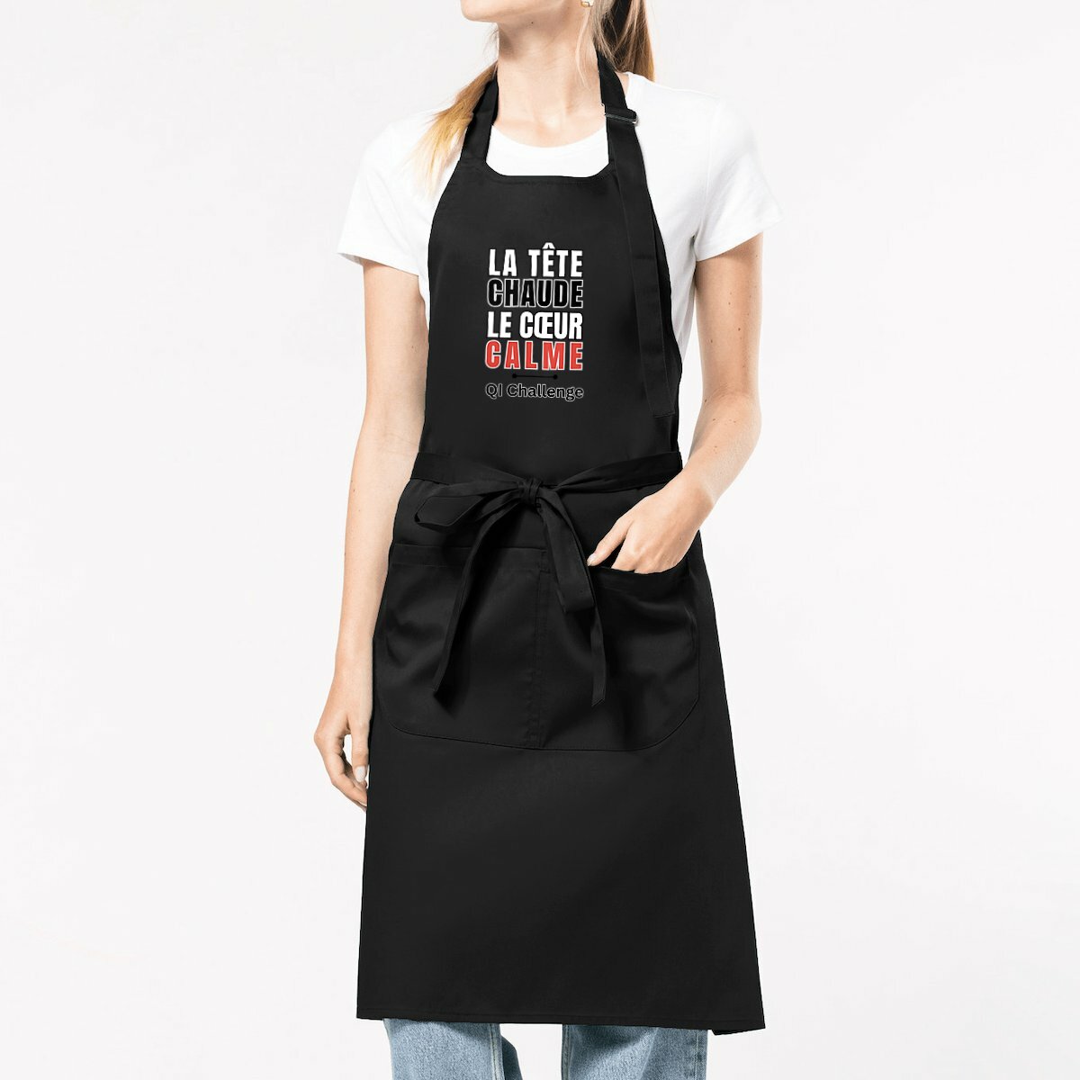 Tablier “La tête chaude, le cœur calme” – QI Challenge