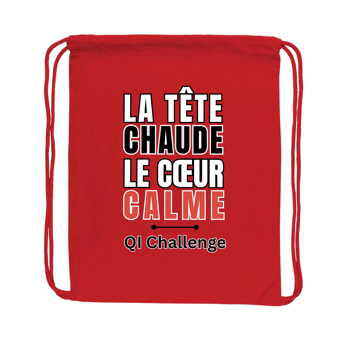 Sac éco-conscient “Tête chaude, cœur calme” – QI Challenge - Image