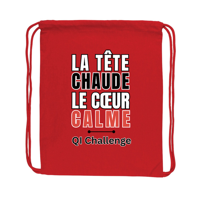 Sac éco-conscient “Tête chaude, cœur calme” – QI Challenge - Image