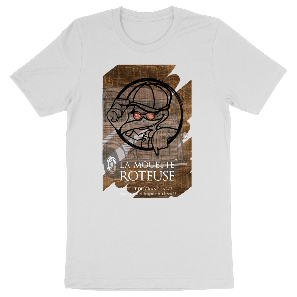 Image back Tee-shirt-la-mouette-roteuse-unisexe-bad-ass-affiche-hangar