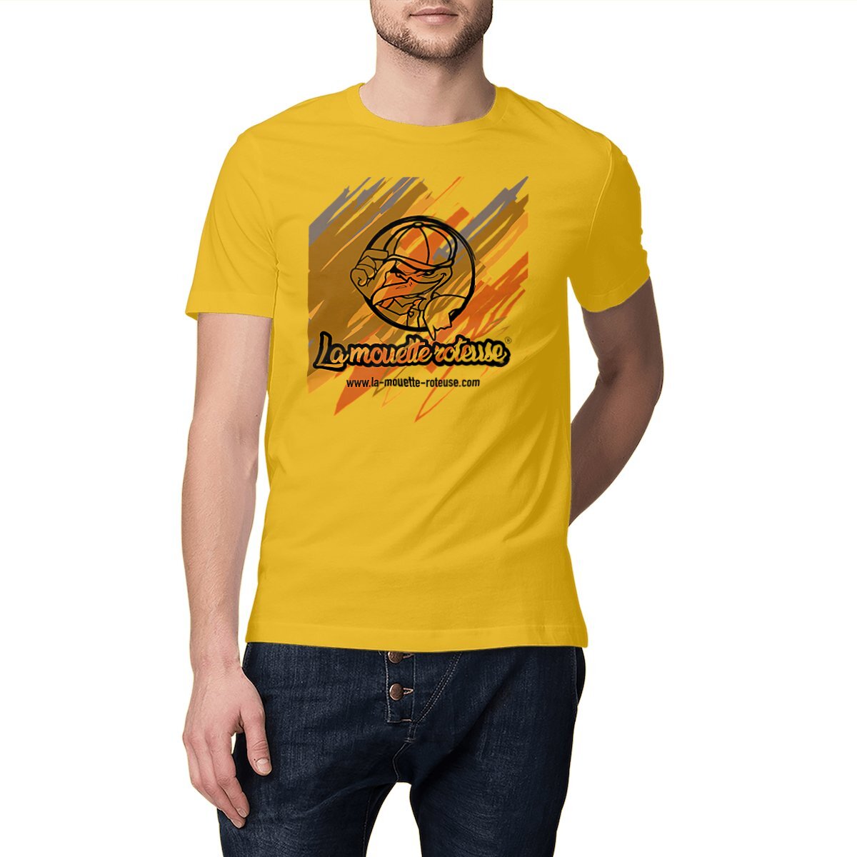 Image front Tee-shirt-la-mouette-roteuse-unisexe-classique-peinture-graphe-01