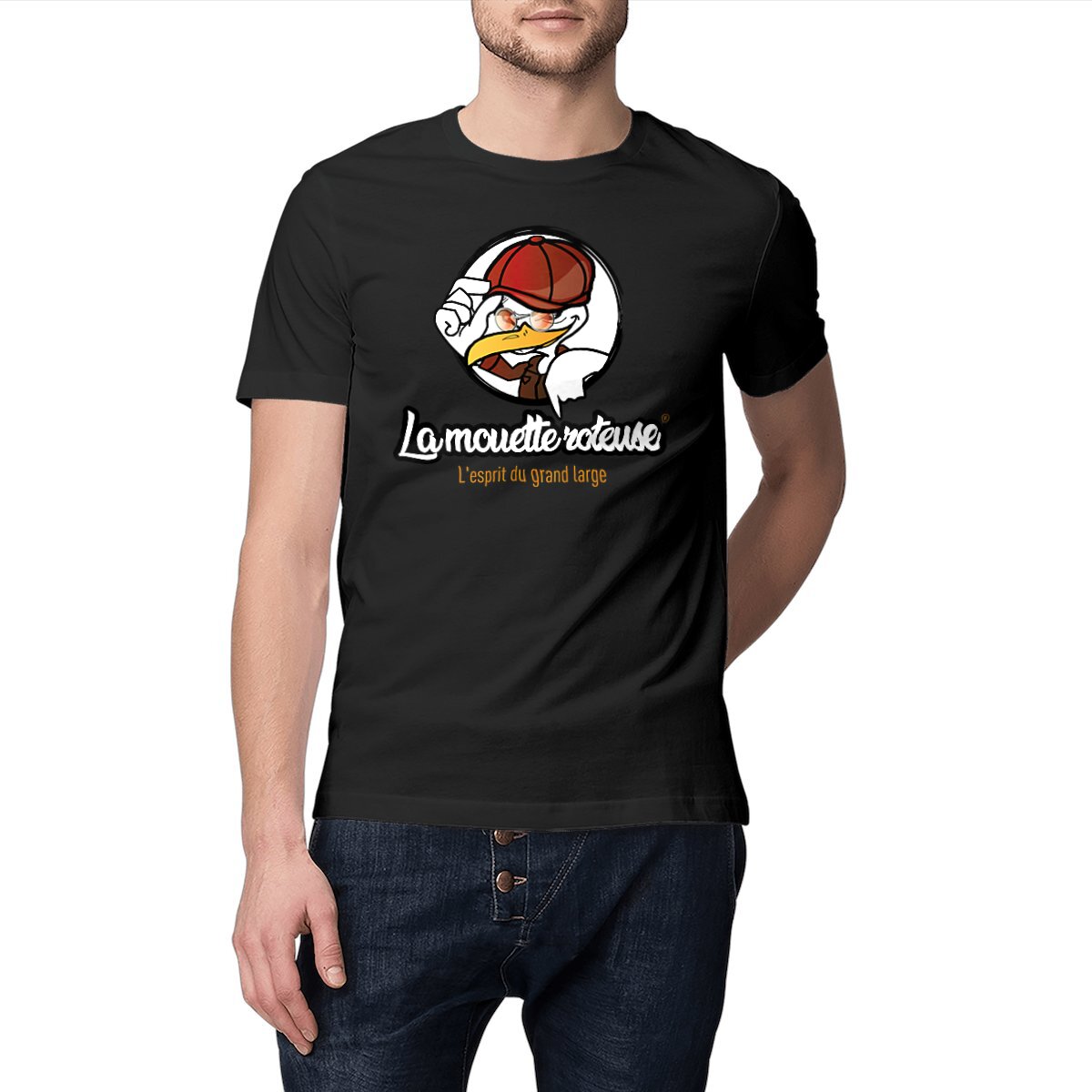 Image front Tee-shirt-la-mouette-roteuse-unisexe-logo-classique