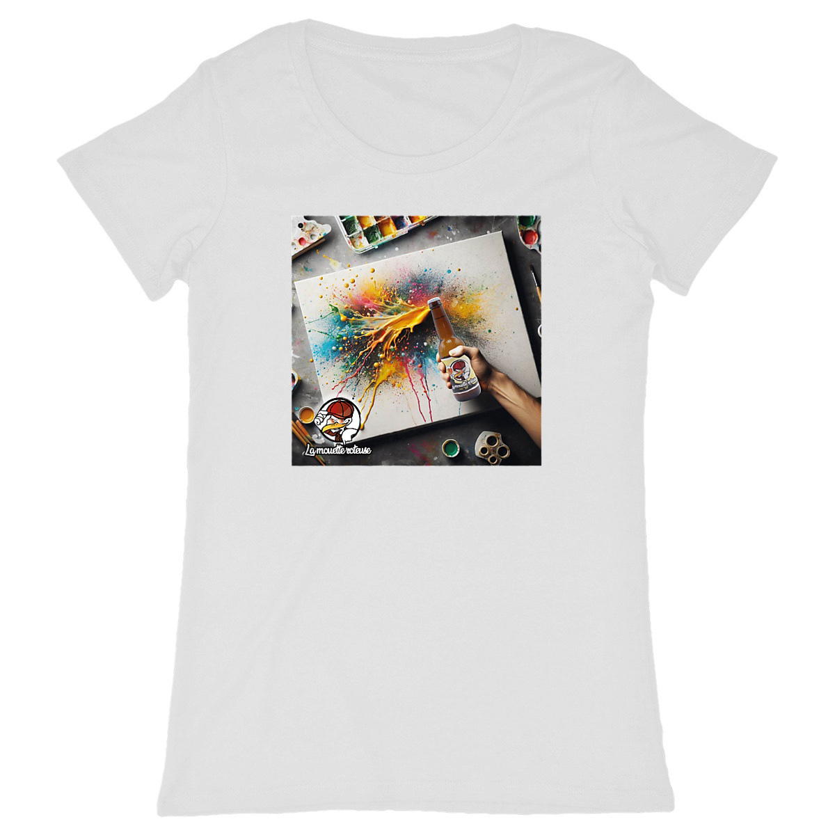 Image back Tee-shirt-la-mouette-roteuse-femme-art-graphique