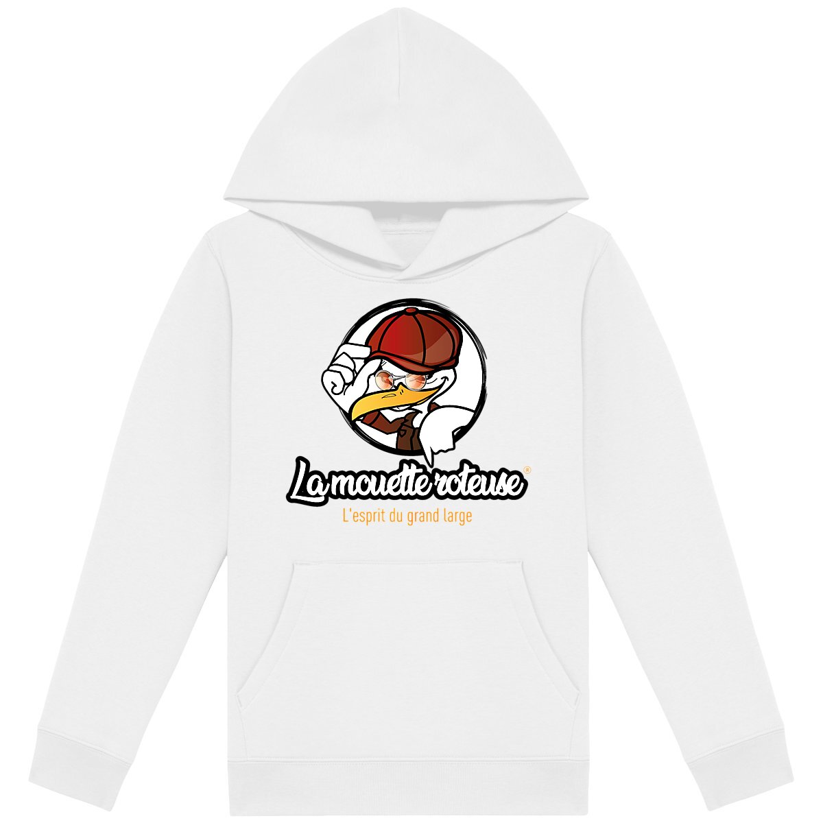 Image back Sweat-capuche-la-mouette-roteuse-enfant-logo-classique
