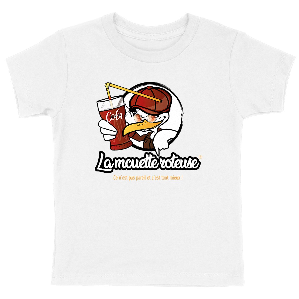 Image back Tee-shirt-la-mouette-roteuse-enfant-logo-mouette-cola